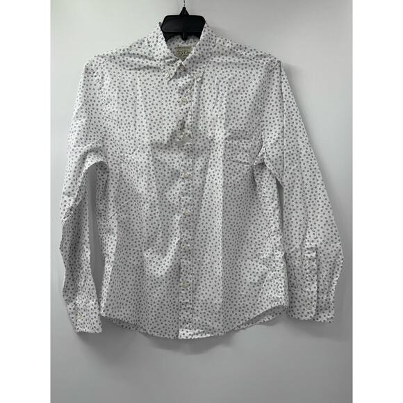 J. Crew Men's Stretch Slim Classic Untucked White Button Down Cotton Shirt‎ Sz M - Picture 1 of 7